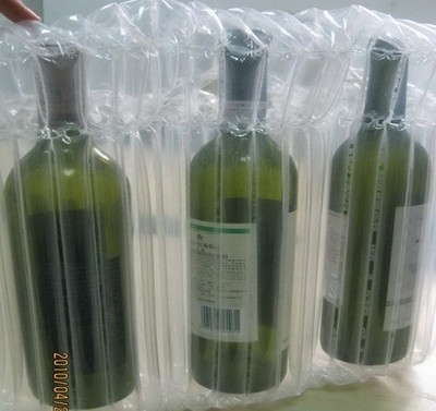 葡萄酒充氣PE氣柱袋 洋酒減震氣墊袋 紅酒緩沖大氣泡袋_世界工廠網